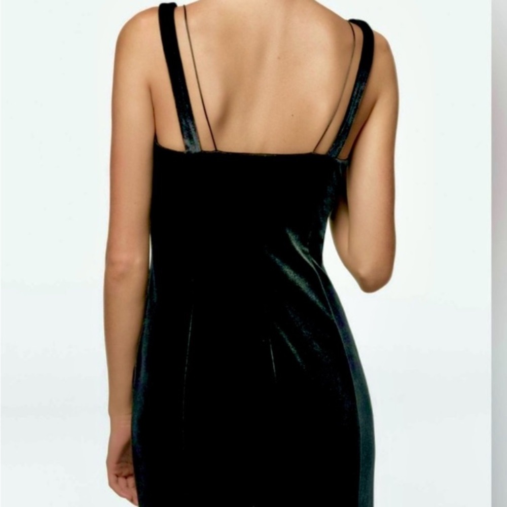 BNWT ZARA Velvet Corset Double Strap style dress Medium - Picture 4 of 7